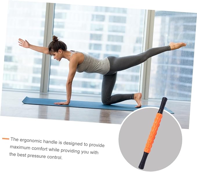 Massage Roller Stick for Muscle Relaxation and Deep Tissue Release Ergonomic Handle for Comfortable Pressure Control Portable Fitness Tool for Men and Women for Yoga and Post