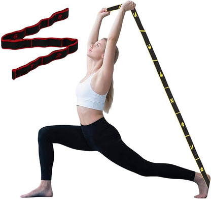 Resistance Bands for Working Out, 8-Levels Elastic Adjustable Exercise Band for Women and Men,Body Stretching,Yoga,Booty Legs,Pilates,Stretch Bands for Fitness,Training,Physical Therapy,Gym
