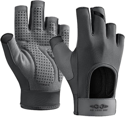 Workout Gloves for Women & Men, Anti-Slip Fingerless Gloves for Weightlifting, Mens Workout Gloves Gym Gloves Fitness Gloves