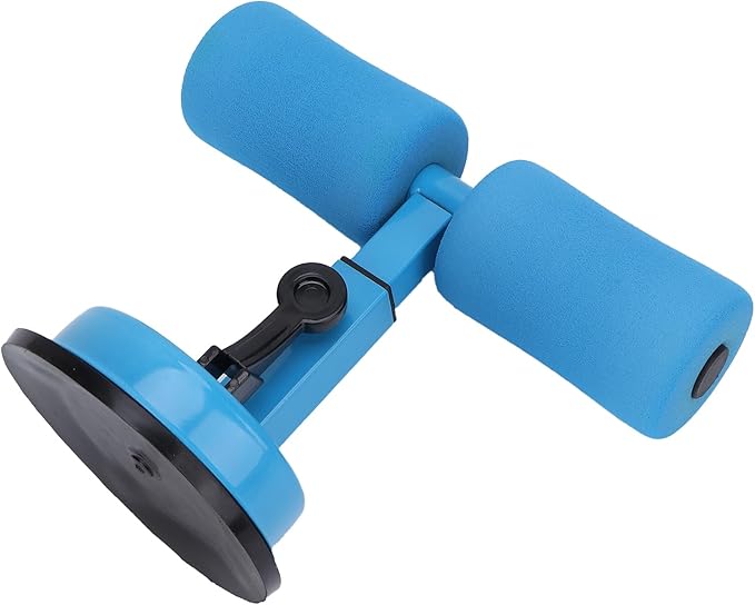 Sit-up Aid, Sit Up Bar for Floor, Portable Adjustable Sit Up Equipment with Sit-Up Foot Holder, Household Fitness, Abdominal Muscle Exercise, for Body Building(blue)