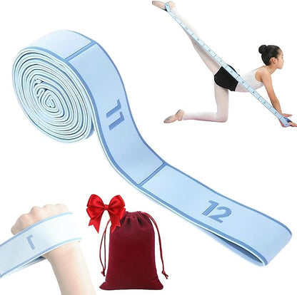 2026 Upgrade Fitness Resistance Band for Stretching and Yoga, Elastic Yoga Stretching Strap with Loops Handle, Adjustable Leg Stretcher Bands for Full Body Stretching Shaping