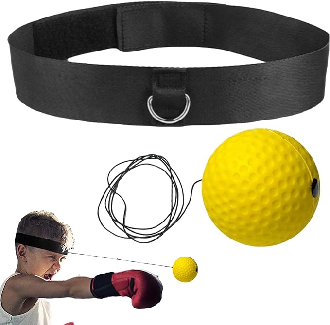 Boxing Training Reflex Balls - Boxing Reaction Ball | Head Punching Ball | Child Adults React Reflex Ball for Boxing Training | Workout Equipment Beginners Fitness Reflex Ball for Traveling, Gym