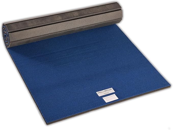 Dollamur 5'x10'x1-3/8" Gymnastics Mat, Carpeted Mat for Tumbling and Cheerleading, FLEXI-Roll®