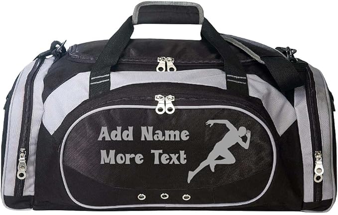 Personalized SportS Duffel Bag With Custom Name & Text - Track
