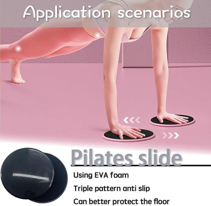 Exercise Sliders for Working Out Pilates Fitness Discs for Men and Women Workout Sliders for Core Strength and Flexibility Home Gym Accessories 2 Pack