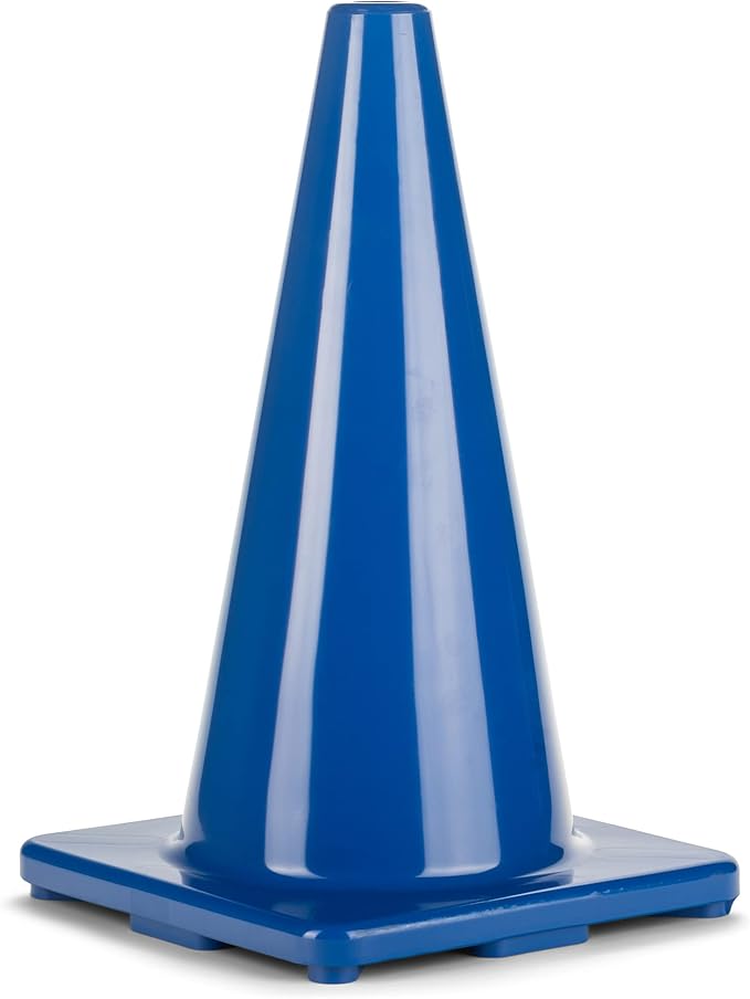 Champion Sports High Visibility Flexible Vinyl Cones for Sports Training, Agility Drills, Field & Gym Marking Sets
