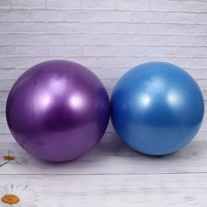 2pcs Anti-Burst Thickened PVC Exercise Yoga Balls Mini Pilates Balancer Fitness Stability Trainer for Core Workout and Physical Therapy at Home Or Gym (15-35cm, Blue Purple)