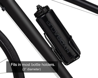 Hydra Cup Sport [4 Pack] 32 oz Squeeze Water Bottles, Fast Flow Sports Water Bottle, Bike & Cycling Water Bottle, Travel To Go, BPA Free (Dark Colors)
