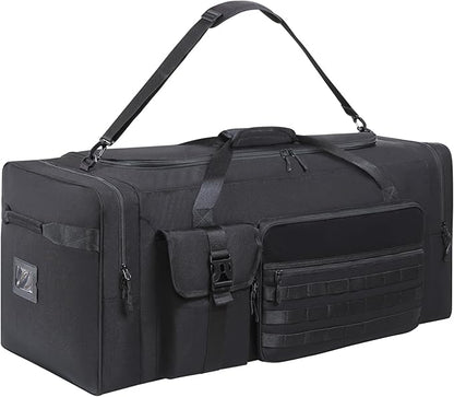 130L Extra Large 36" Heavy Duty Sports Gym and Travel Duffel Bag - Oversized Equipment Gear Bag for Basketball, Baseball, Hockey, Football, Helmets, and Pads - Durable, Giant (Black)