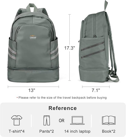 coofay Gym Backpack For Women Waterproof Backpack With Shoe Compartment Lightweight Travel Backpack Sports Backpacks Large Gym Bag