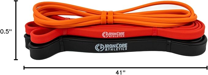 Premium Exercise Bands - Ultra Durable, Non-Slip, Comfort-Edge Resistance - Tested Over 30K Pulls - Three