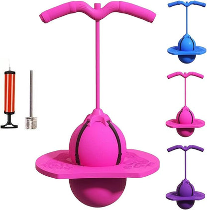 Balance Board for Kids & Adults - Wobble Balance Trainer with Handle & Non-Slip Surface, Jumping Ball Included! Perfect for Indoor/Outdoor Fitness, Coordination, ADHD & Sensory Play Toy for Children