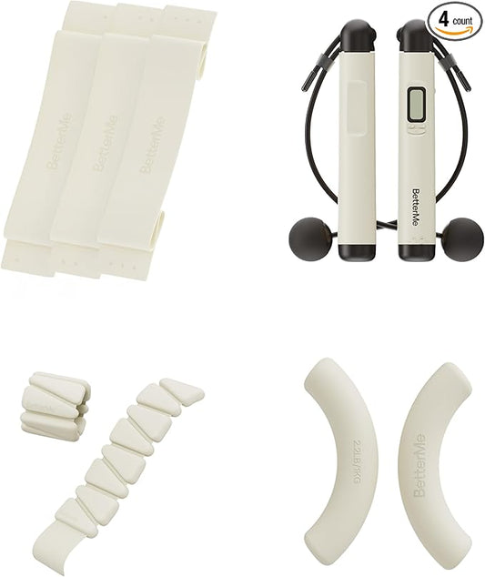 BetterMe Calisthenics Strength Kit - Home Gym Calisthenics Equipment Kit with Dumbbells Resistance Bands, Adjustable Weight Bands and Jump Rope - At Home Equipment for Full Body Training