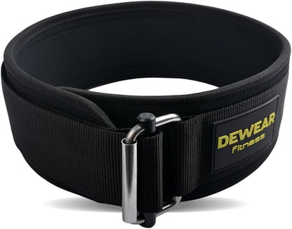 Durable Weight Lifting Belt, 4'' Wide Gym Belt for Bodybuilding, Powerlifting, Squats, Deadlift - Provides Lumbar Support & Stability for Men & Women