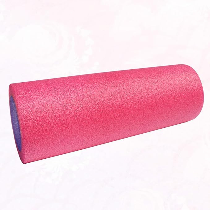 Luxshiny Yoga Roller Foam Massage Stick Epe Solid Balance Fitness Roller Pink 30x15cm for Muscle Pilates Exercise Yoga Accessories