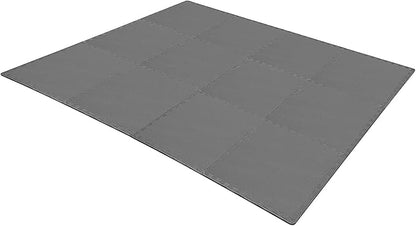 BalanceFrom Puzzle Exercise Mat 1/2" Thick, EVA Interlocking Foam Floor Tiles for Home Gym, Mat for Home Workout Equipment, Floor Padding for Kids, Multiple Sizes and Colors