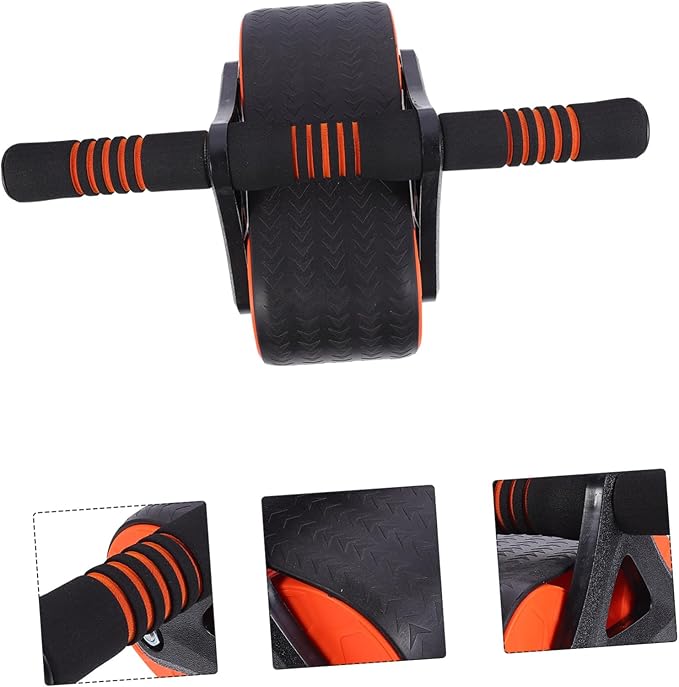 TOYANDONA Ab Roller Wheel with Triangular Support for Core Workout Stable Abdominal Wheel Exercise Equipment for Home Gym Strengthen Back Shoulders Arms Suitable for Beginners and Advanced