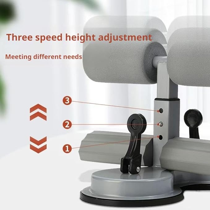 Wmool Ab Training Auxiliary Device, Portable Adjustable Sit up Exercise Equipment, Dual Suction Cup Core Exercise Ab Machine, Abdominal Muscles Full Body Training for Abs Home Gym Exercise