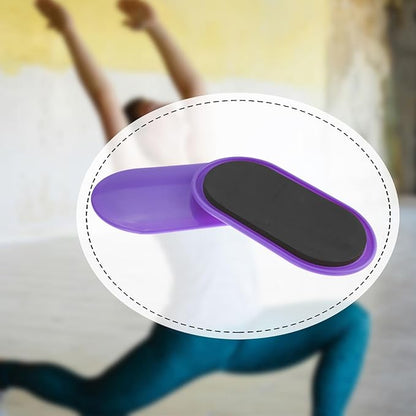 2Pcs Exercise Core Sliders Ab Floor Gliders Strength Training Lightweight Slide Pads Sliding Discs for Home Yoga, Violet