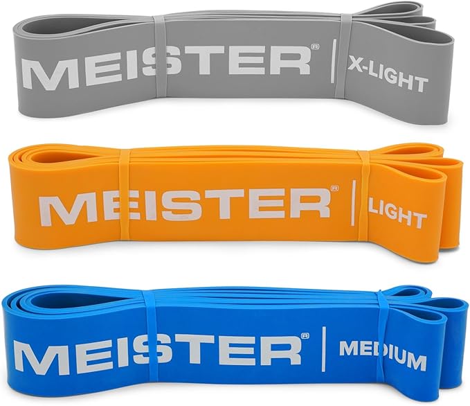 Meister X Band Comfort-Width 41" x 2" Resistance Bands - X-Wide Premium Loop Bands