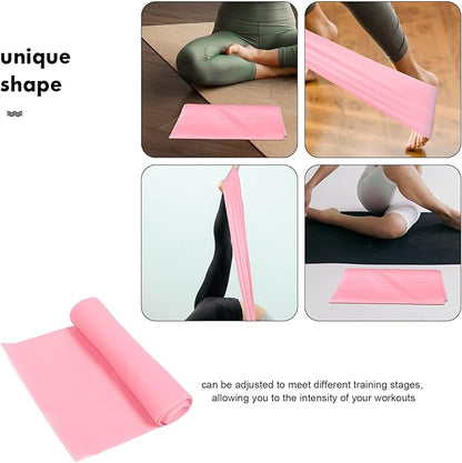 HEMOTON Resistance Band for Exercise and Pilates, TPE Material, 2000x150x0.45mm Pink Elastic Stretch Band for Fitness Training and Flexibility, Suitable for Home Workout and Gym Use