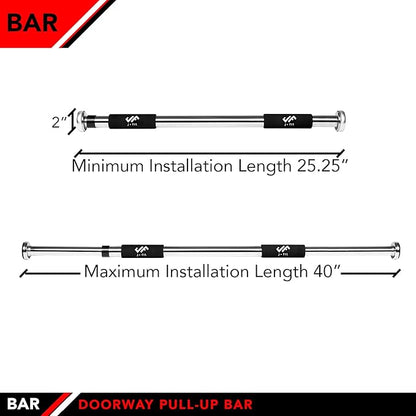 JFIT Deluxe Multi Exercise Doorway Pull-Up Bar with Comfort Grips, 40-Inch