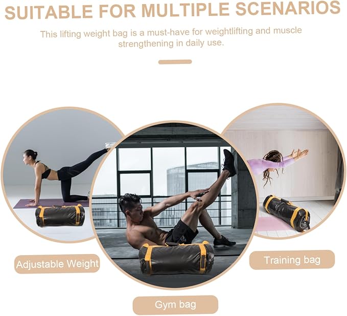 Mikikit Workout Weight Bag for Men Portable Strength Training Equipment Fitness Bag for Sled Workouts Versatile Design for Endurance and Strength Building Capacity