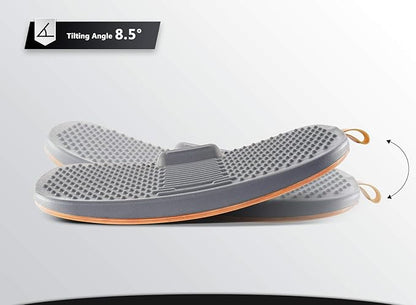 FEZIBO Standing Desk Mat with Anti Fatigue Bar, Wooden Wobble Balance Board with Ergonomic Design Comfort Floor Mat