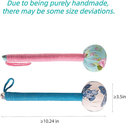 Stainless Steel Scraping Board ，Mugwort Massage Hammer, Massage Tools Back, Shoulder & Body - Handheld Percussion Therapy Tool ./Sky Blue/Bean Color