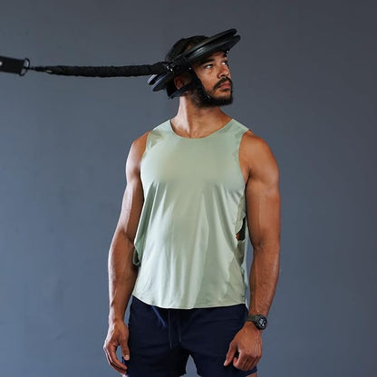Iron Neck Resistance Band, Durable Exercise Band with Steel Carabiners for Neck Training, Strength Workouts, Stretching, and Rehab