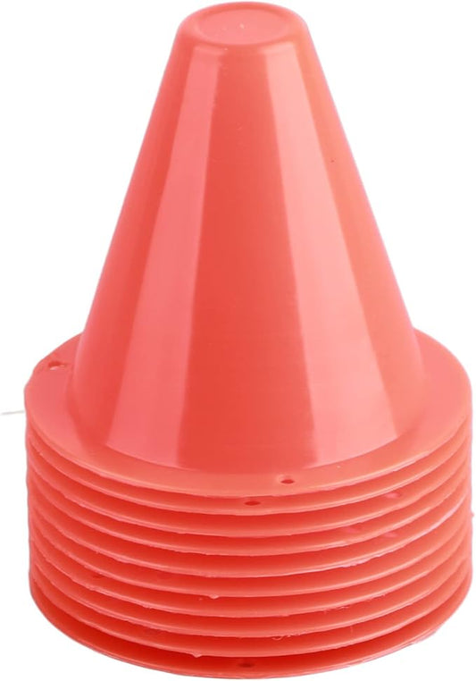 10-Pack Football Training Cones, Bracket Accessories, Obstacle Marking Set