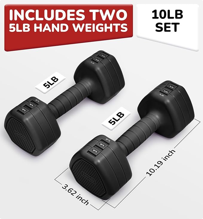 10LBS 20LBS 30LBS Dumbbells Adjustable Dumbbell Set of 2, Hand Weights for Women Men Free Weight Dumbbells Sets for Home Gym & Outdoor Exercise Workout Strength Training Equipments