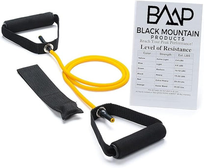 Black Mountain Products Single Resistance Band - Door Anchor and Starter Guide Included