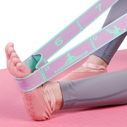 Multi-Loop Stretch Band - Yoga, Pilates, Ballet, and Physical Therapy Stretching Strap for Flexibility, Leg Stretching, and Exercise - Durable Stretching Equipment for Dance and Fitness