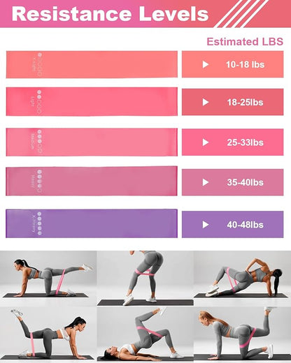Pilates Ball and Ring Set for Women, At Home Pilates Kit with Thigh Master, 5 level Resistance Bands, Yoga Ball & Muscle Massage Ball, 18 Pcs Pilates Essential Kit for Toning Fitness Workout Equipment