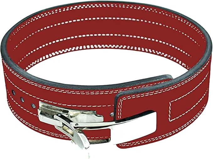 Flexz Fitness Lever Weight Lifting Belt Leather - 10MM 13MM Powerlifting Gym Belts for Men & Women - Lower Back Support for Weightlifting Deadlifts Squats Heavy Duty IPF Bodybuilding