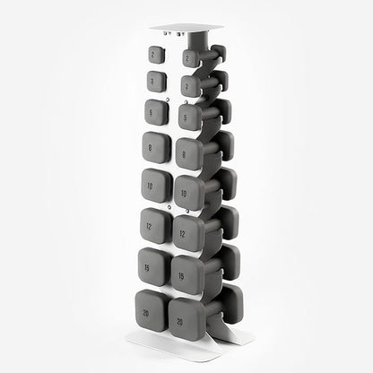 WeGym SafeGrip Square Dumbbells with Anti Slip Handles, Aesthetic Free Weights for Home Workouts, Stable Design Prevents Rolling during Floor Exercises - Set