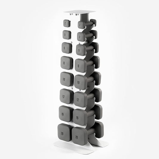 WeGym SafeGrip Square Dumbbells with Anti Slip Handles, Aesthetic Free Weights for Home Workouts, Stable Design Prevents Rolling during Floor Exercises - Set