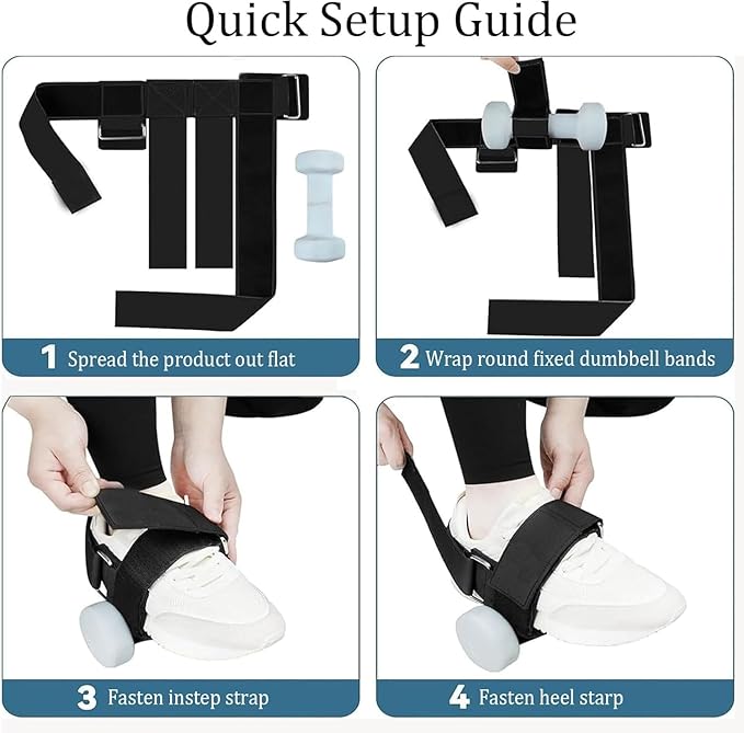 Dumbbell Foot Attachment, Tibialis Trainer, Adjustable Ankle Weights, Leg Workouts at Home for Hip Flexors,Ankle Straps for Weight Lifting,Shin Splint,Hamstring Curls,Leg extensions,Home Gym Equipment