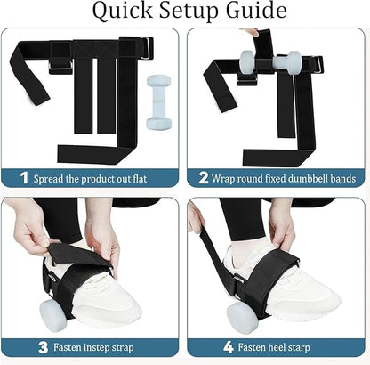 Dumbbell Foot Attachment, Tibialis Trainer, Adjustable Ankle Weights, Leg Workouts at Home for Hip Flexors,Ankle Straps for Weight Lifting,Shin Splint,Hamstring Curls,Leg extensions,Home Gym Equipment