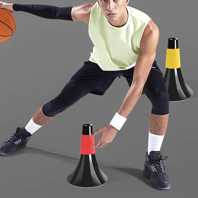 8 Pack Training Sport Cone, 9 Inch Agility Marker Cones, Basketball Training Cones for Soccer Football, Field Markers Speed Grab Drills and Training
