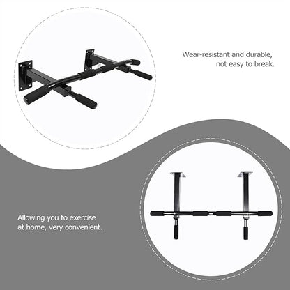 Adjustable Wall-mounted Pull up Bar Home Fitness Device Heavy Duty Horizontal Bar for Strength Training and Pull-ups Suitable for Home Gym and Office Workouts