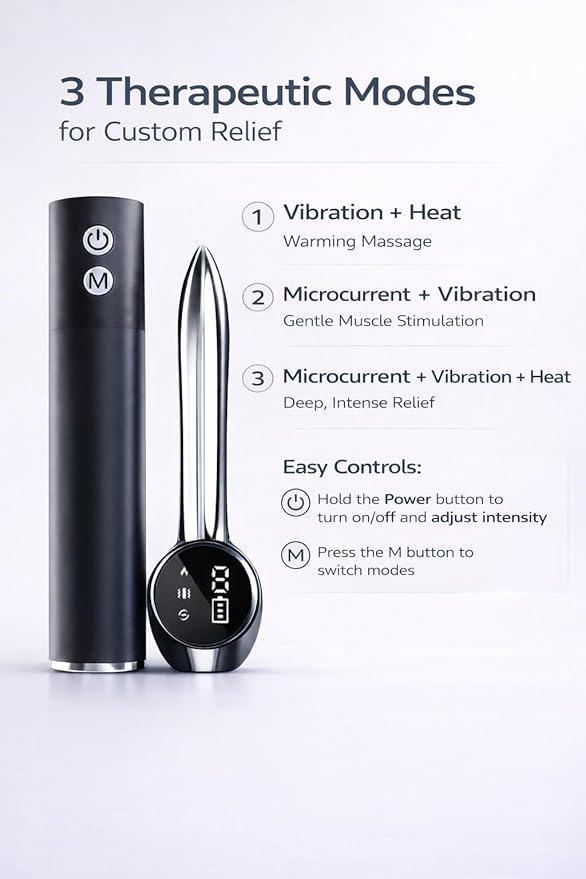 Heated Muscle Scraper Tool, Fascia Release Full Body Contouring Machine, Muscle Scraper Tool Features Modes: Vibration, Heat Therapy and Microcurrent, Fascia Instant Muscle Relaxation Soreness Relief