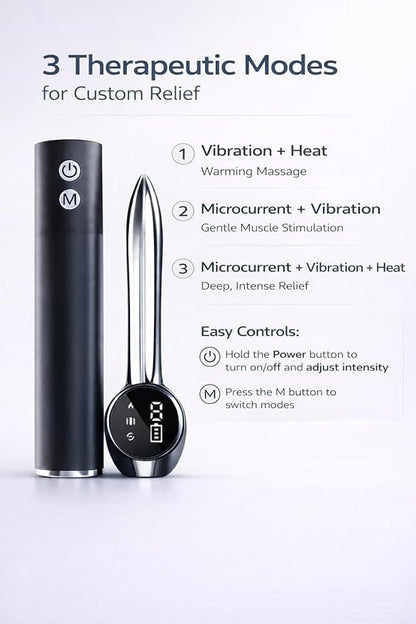 Heated Muscle Scraper Tool, Fascia Release Full Body Contouring Machine, Muscle Scraper Tool Features Modes: Vibration, Heat Therapy and Microcurrent, Fascia Instant Muscle Relaxation Soreness Relief