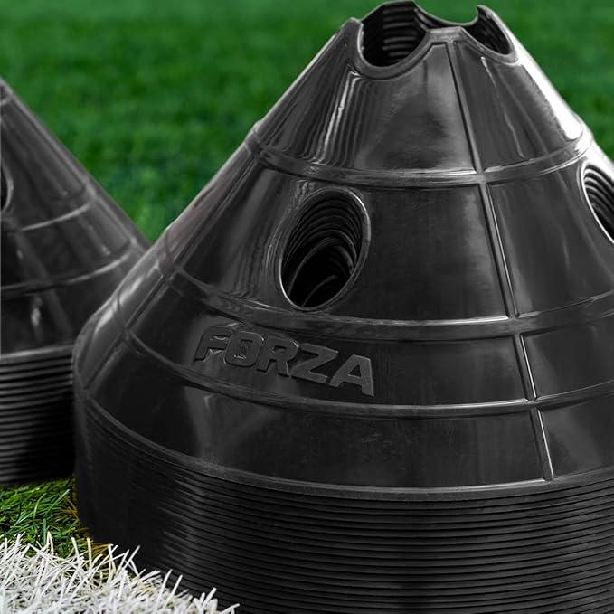 FORZA Soccer SuperCone Training Marker Domes [20 Pack] | Jumbo 5.5in Cones for Speed & Agility Training | Heavy-Duty Weatherproof PVC Options