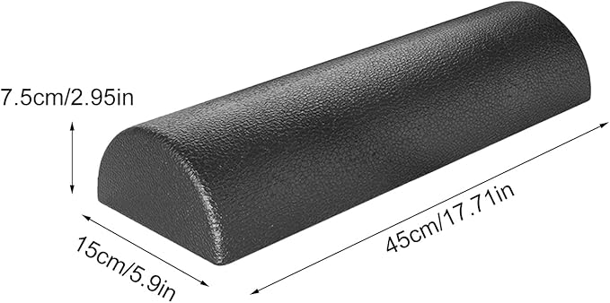 Body Muscle Foam Roller - 30x15x7.5cm High Density Stretching Equipment, Fitness Recovery Half Roller, Durable Workout Tool for Release | Home Studio Yoga Pilates Post Sports Stretching