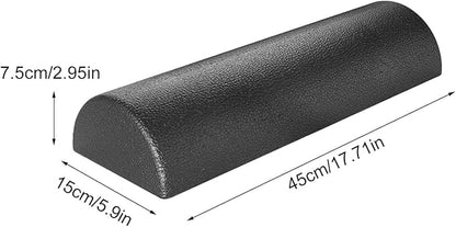 Body Muscle Foam Roller - 30x15x7.5cm High Density Stretching Equipment, Fitness Recovery Half Roller, Durable Workout Tool for Release | Home Studio Yoga Pilates Post Sports Stretching