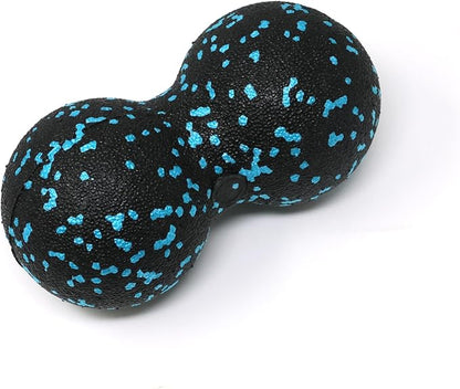 yueton 1 Pack Blue Peanut Massage Ball Deep Tissue Muscle Massage Myofascial Release Acupoint Massage Back Leg Massage Roller Mobility Ball for Physical Yoga Therapy