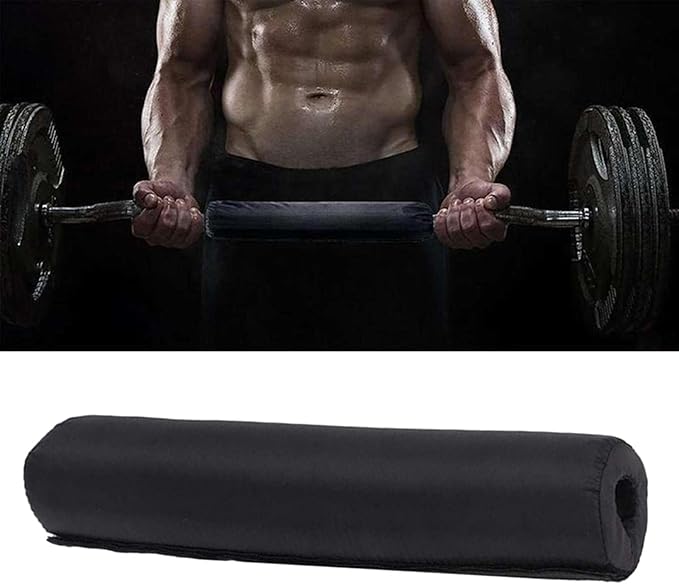 Barbell Pad for Squats & Hip Thrusts - 35cm (13.8 inch) Foam & Nylon Cushion for Standard Bars - Gym Weightlifting Safety Pad