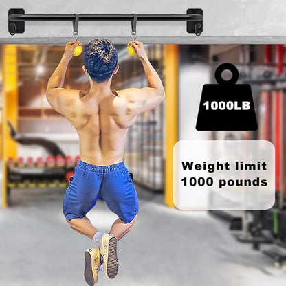 SELEWARE Heavy Duty Welded Pull Up Bar, Versatile Doorway Wall Mount, Joist Mounted, and Ceiling Mounted Chin Up Bars, Thick Metal Sturdy Construction for Full Body Workouts Support 500 lbs
